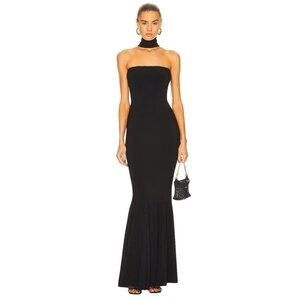 Norma Kamali Black Strapless Maxi Dress
